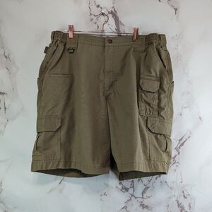 511 Tactical Shorts Mens 40 Brown Tan Cargo Hunting Fishing 9 Inch Gun 5.11